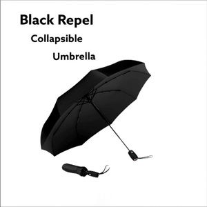 New Black Collapsable Umbrella